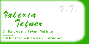 valeria tefner business card