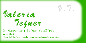 valeria tefner business card